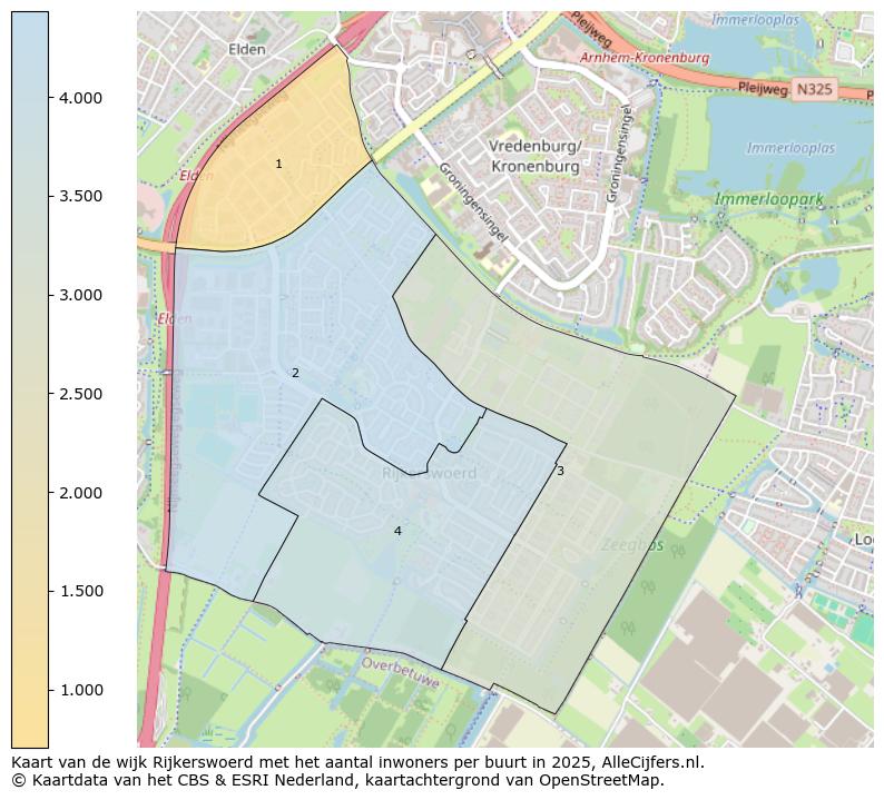 Afbeelding van de wijk Rijkerswoerd op de kaart.