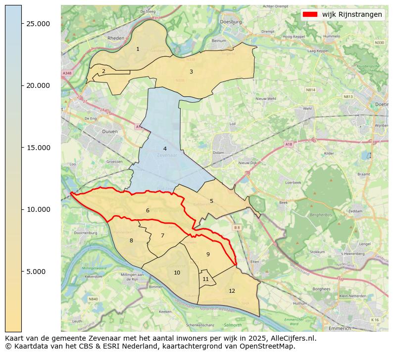 Afbeelding van de wijk Rijnstrangen op de kaart.