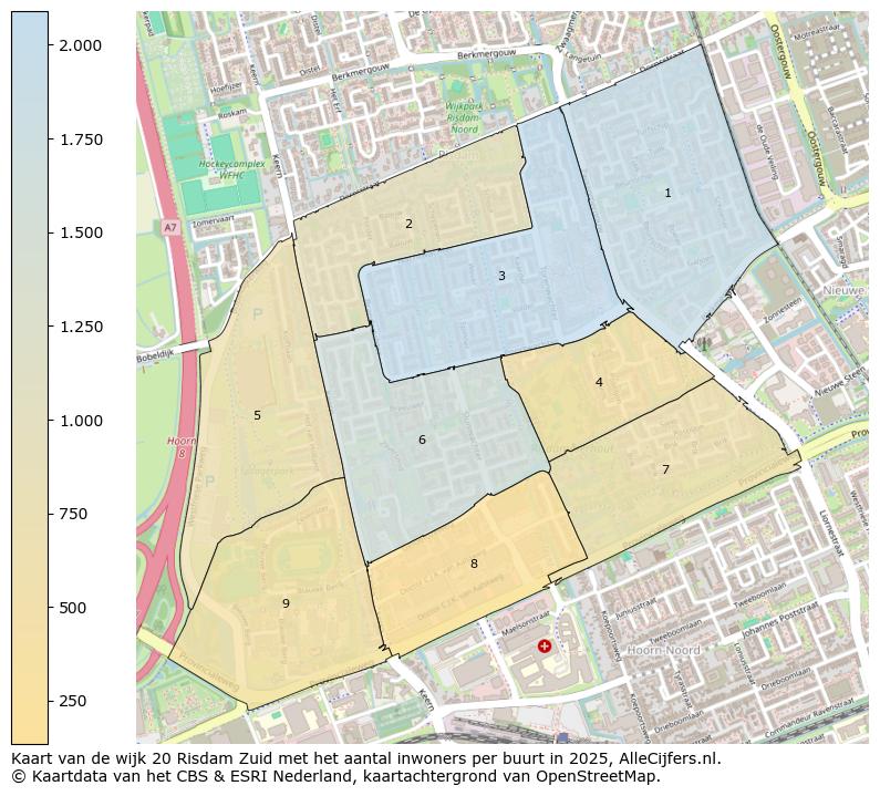 Afbeelding van de wijk Risdam-Zuid op de kaart.