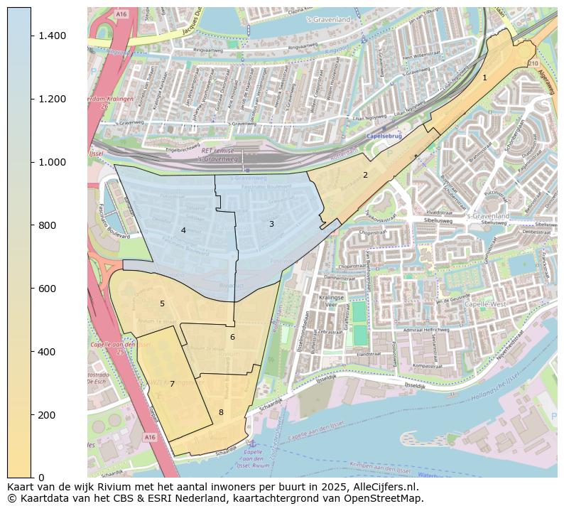 Afbeelding van de wijk Rivium op de kaart.