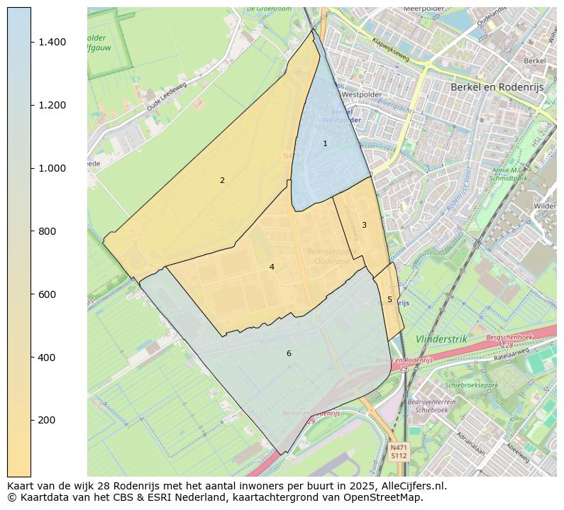 Afbeelding van de wijk Rodenrijs op de kaart.