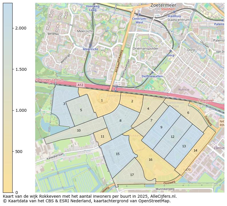 Afbeelding van de wijk Rokkeveen op de kaart.