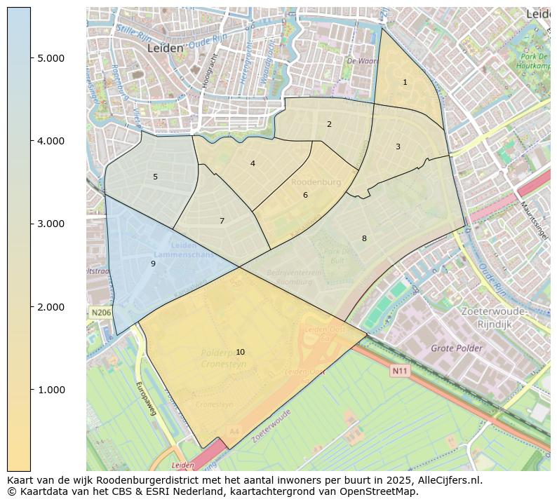 Afbeelding van de wijk Roodenburgerdistrict op de kaart.