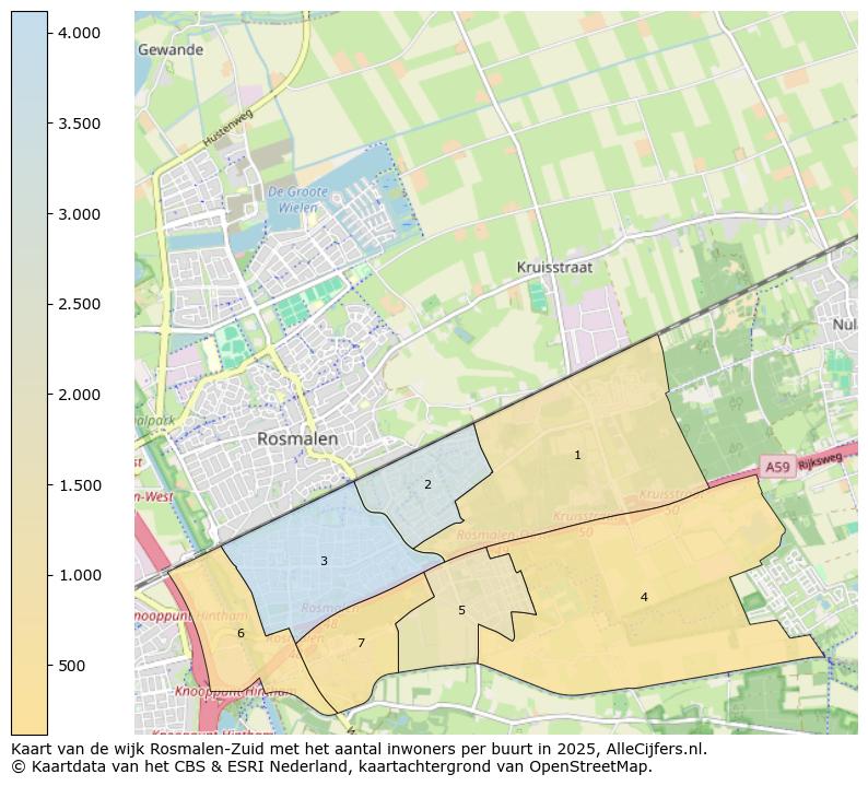 Afbeelding van de wijk Rosmalen-Zuid op de kaart.