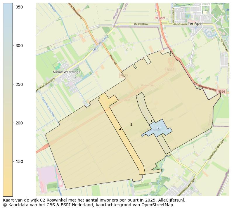 Afbeelding van de wijk Roswinkel op de kaart.