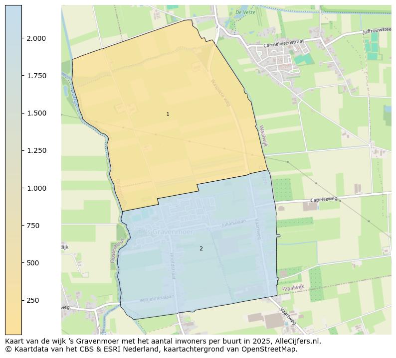 Afbeelding van de wijk ’s Gravenmoer op de kaart.