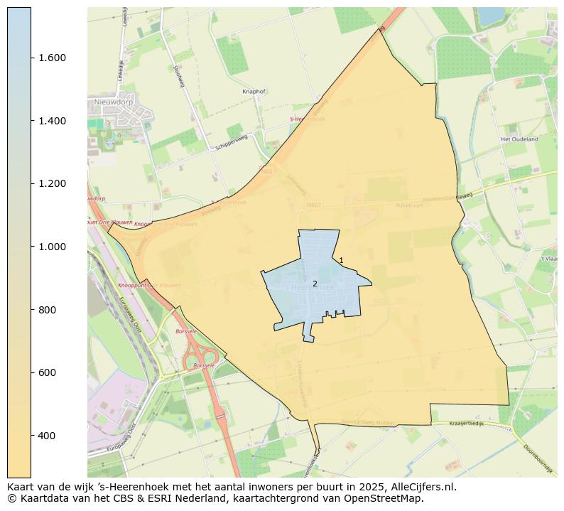 Afbeelding van de wijk ’s-Heerenhoek op de kaart.