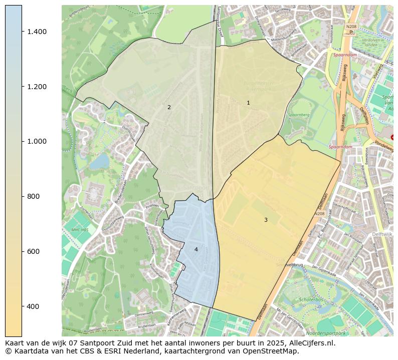 Afbeelding van de wijk Santpoort-Zuid op de kaart.