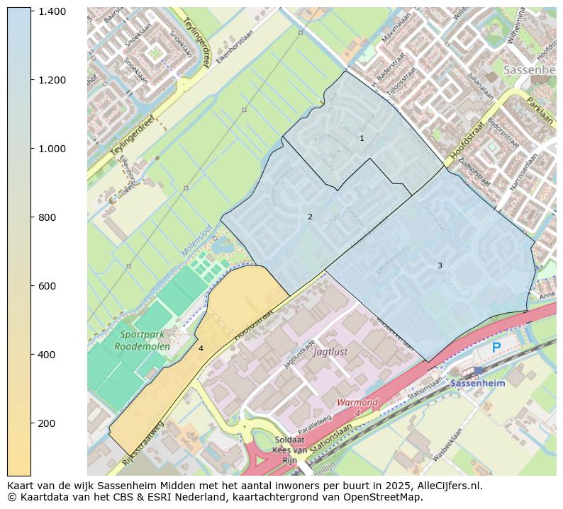 Afbeelding van de wijk Sassenheim Midden op de kaart.