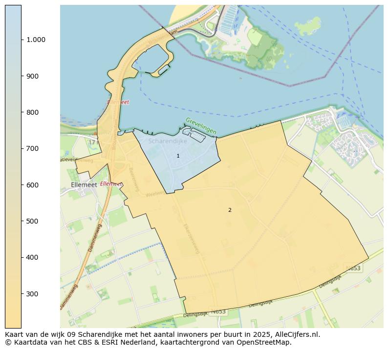 Afbeelding van de wijk Scharendijke op de kaart.