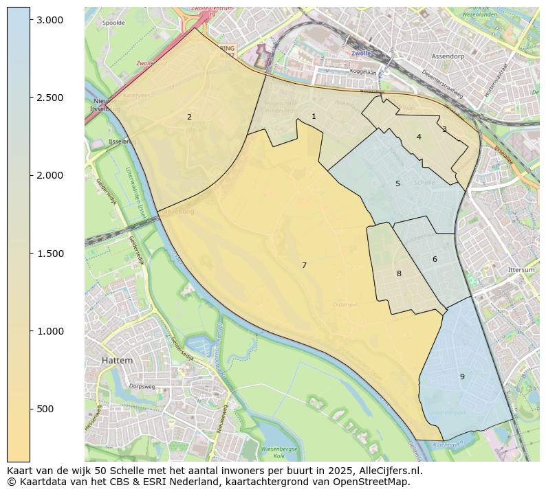 Afbeelding van de wijk Schelle op de kaart.