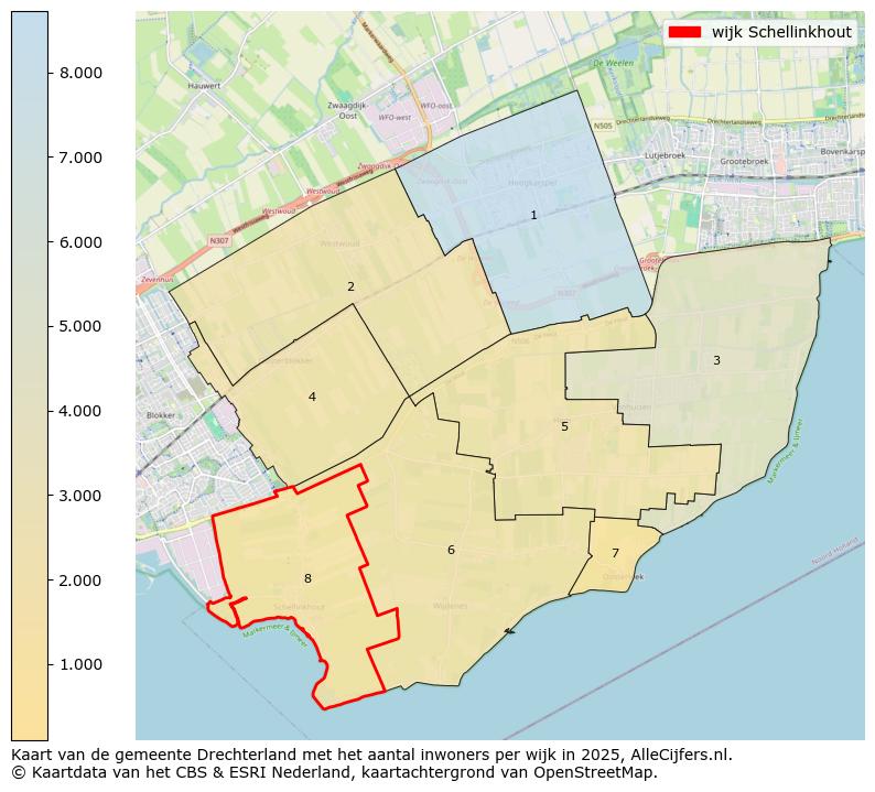 Afbeelding van de wijk Schellinkhout op de kaart.