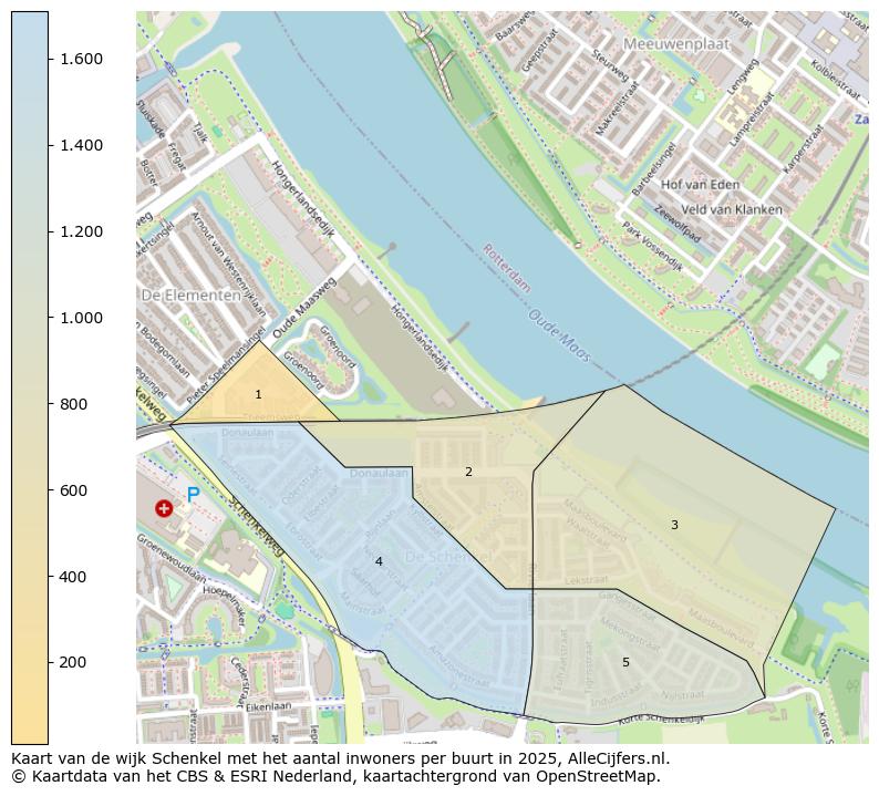 Afbeelding van de wijk Schenkel op de kaart.