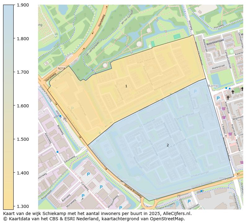 Afbeelding van de wijk Schiekamp op de kaart.