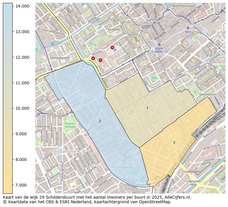 Afbeelding van de wijk Schildersbuurt op de kaart.
