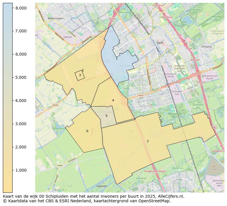 Afbeelding van de wijk Schipluiden op de kaart.