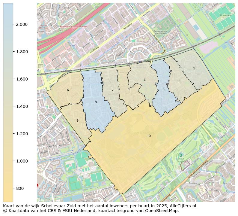 Afbeelding van de wijk Schollevaar Zuid op de kaart.