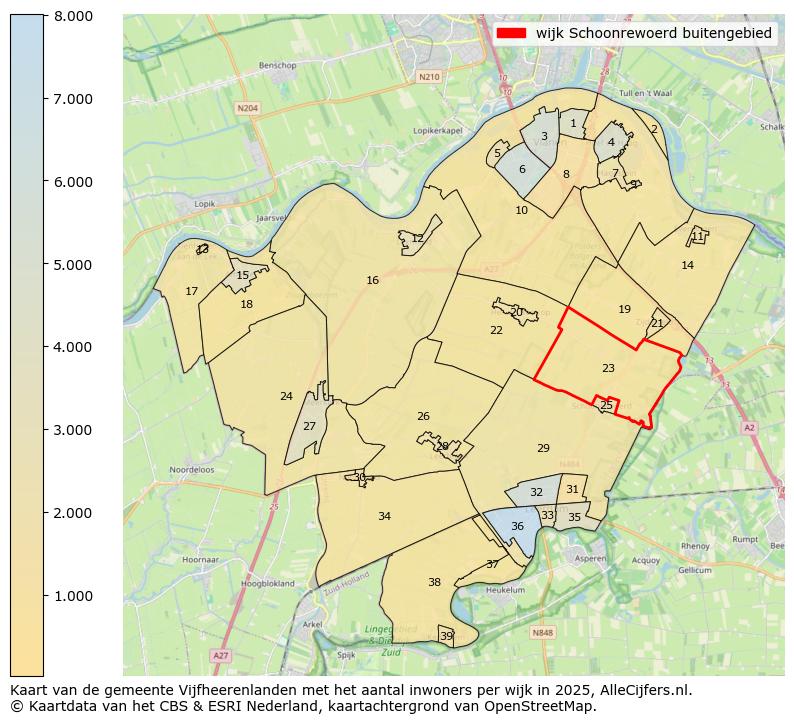 Afbeelding van de wijk Schoonrewoerd buitengebied op de kaart.