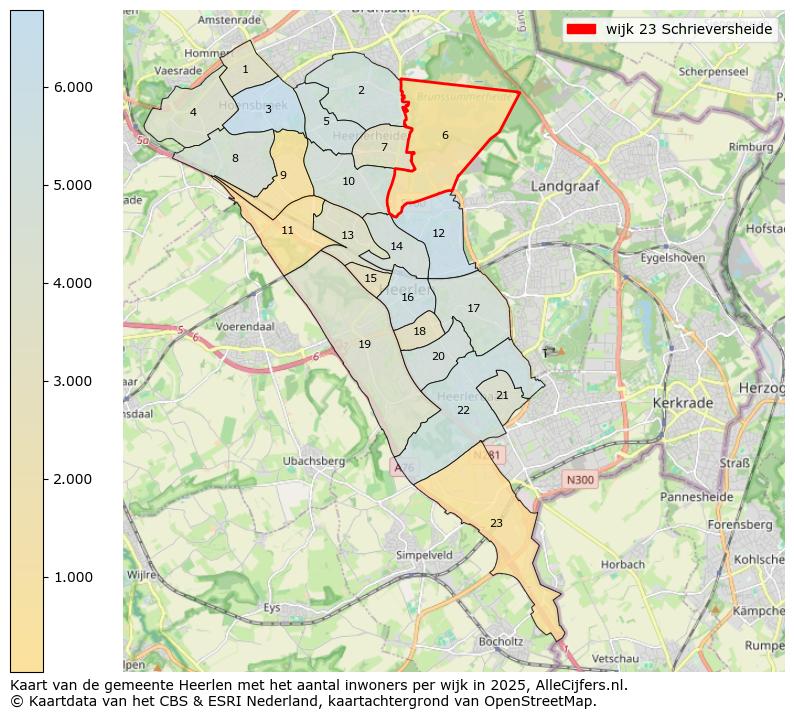 Afbeelding van de wijk Schrieversheide op de kaart.