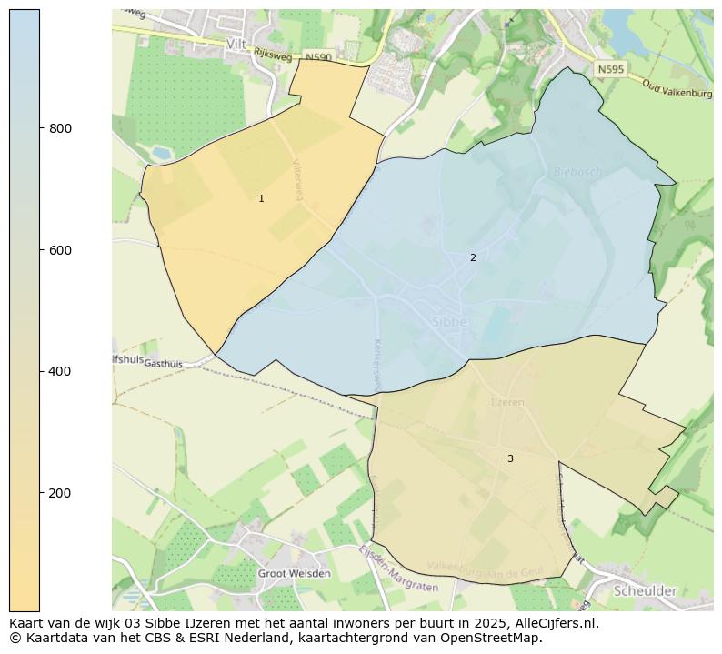 Afbeelding van de wijk Sibbe - IJzeren op de kaart.
