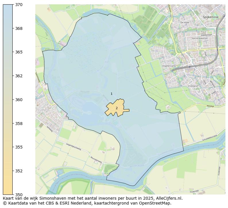 Afbeelding van de wijk Simonshaven op de kaart.