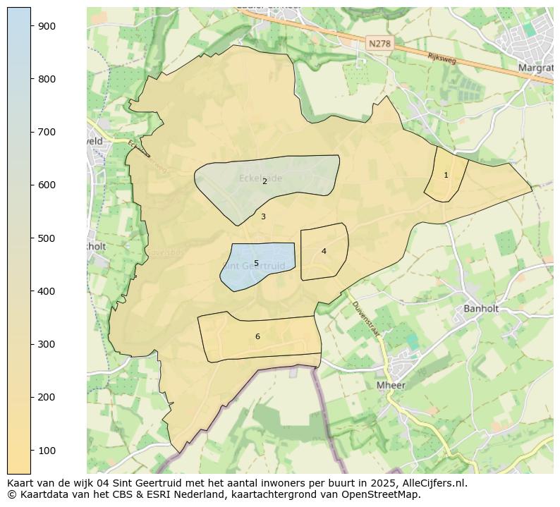 Afbeelding van de wijk Sint Geertruid op de kaart.