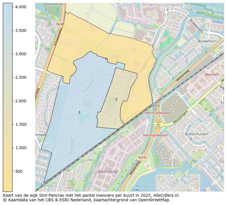 Afbeelding van de wijk Sint-Pancras op de kaart.