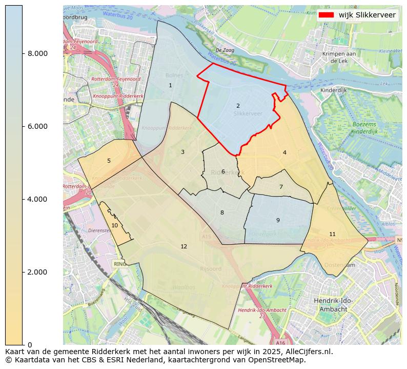 Afbeelding van de wijk Slikkerveer op de kaart.