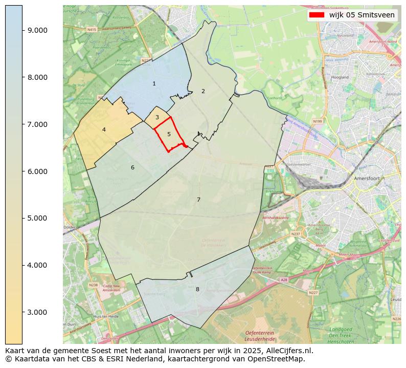 Afbeelding van de wijk Smitsveen op de kaart.
