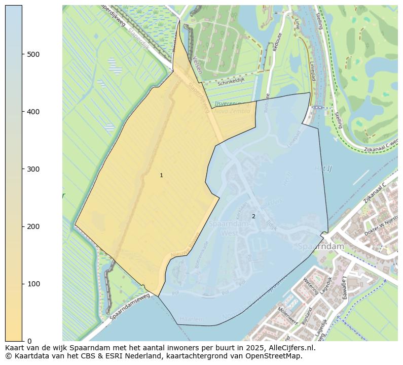 Afbeelding van de wijk Spaarndam op de kaart.