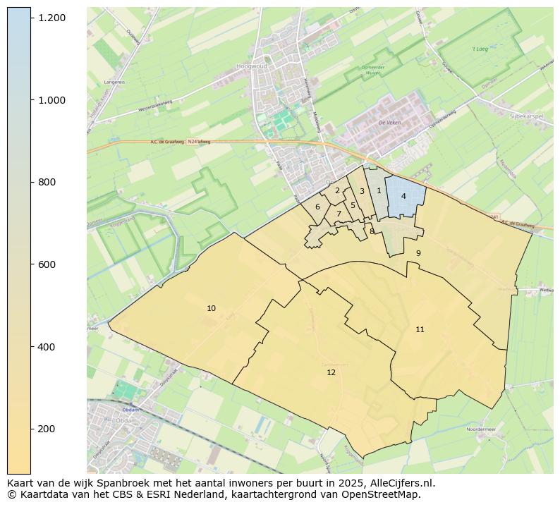 Afbeelding van de wijk Spanbroek op de kaart.