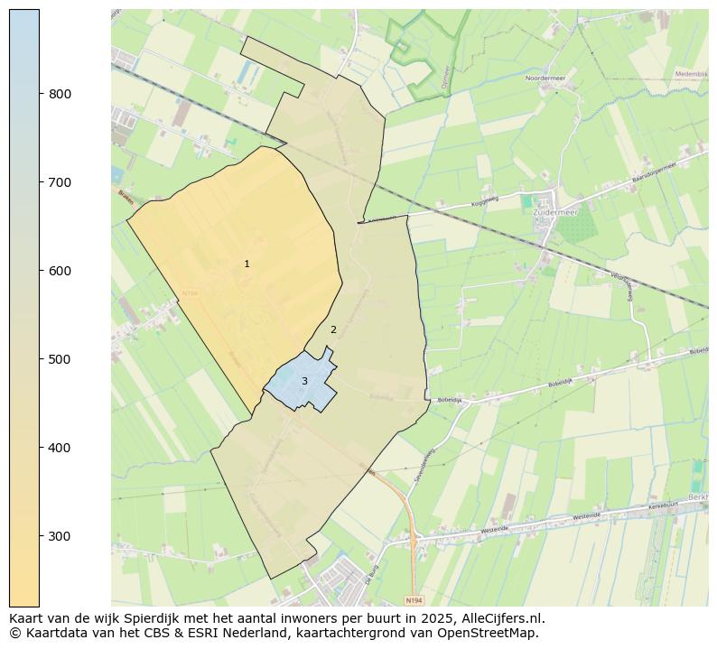 Afbeelding van de wijk Spierdijk op de kaart.