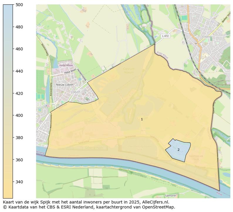 Afbeelding van de wijk Spijk op de kaart.