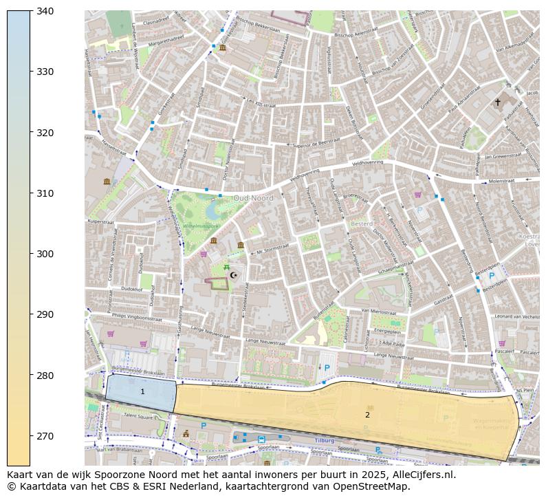Afbeelding van de wijk Spoorzone Noord op de kaart.
