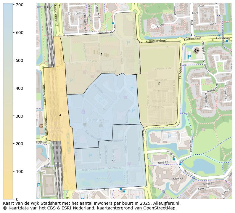Afbeelding van de wijk Stadshart op de kaart.