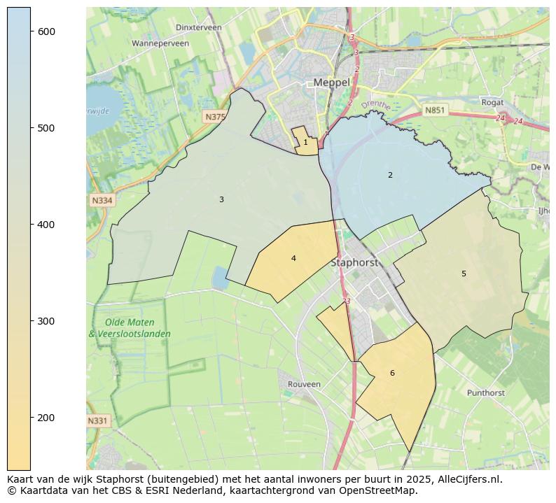 Afbeelding van de wijk Staphorst (buitengebied) op de kaart.