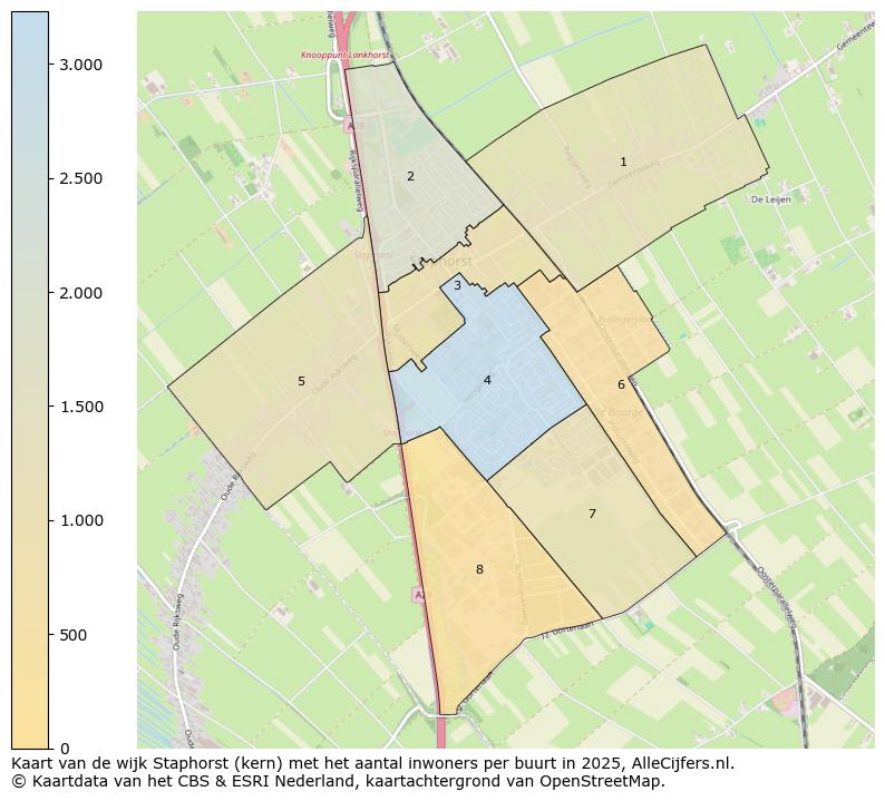 Afbeelding van de wijk Staphorst (kern) op de kaart.
