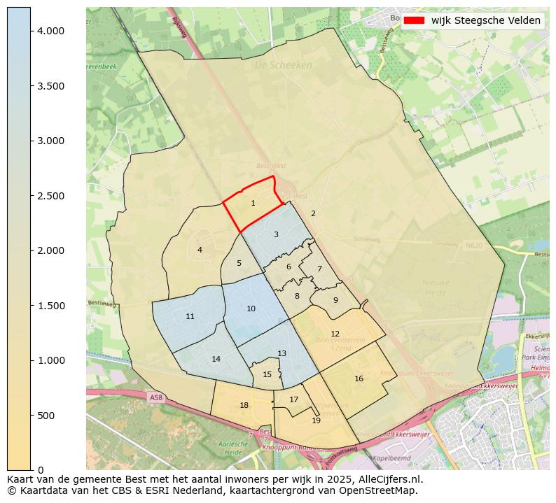 Afbeelding van de wijk Steegsche Velden op de kaart.