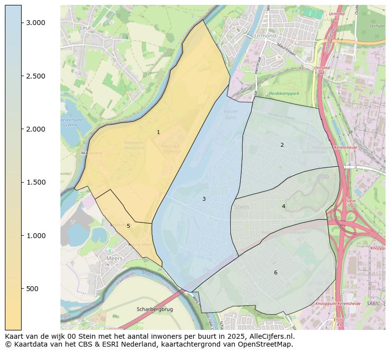 Afbeelding van de wijk Stein op de kaart.