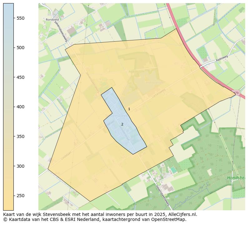 Afbeelding van de wijk Stevensbeek op de kaart.