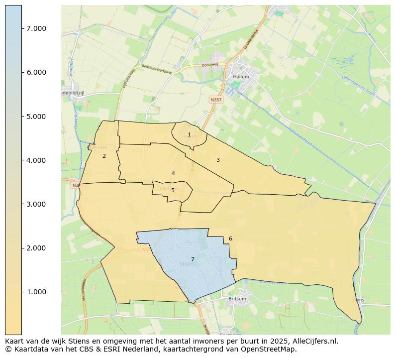 Afbeelding van de wijk Stiens en omgeving op de kaart.