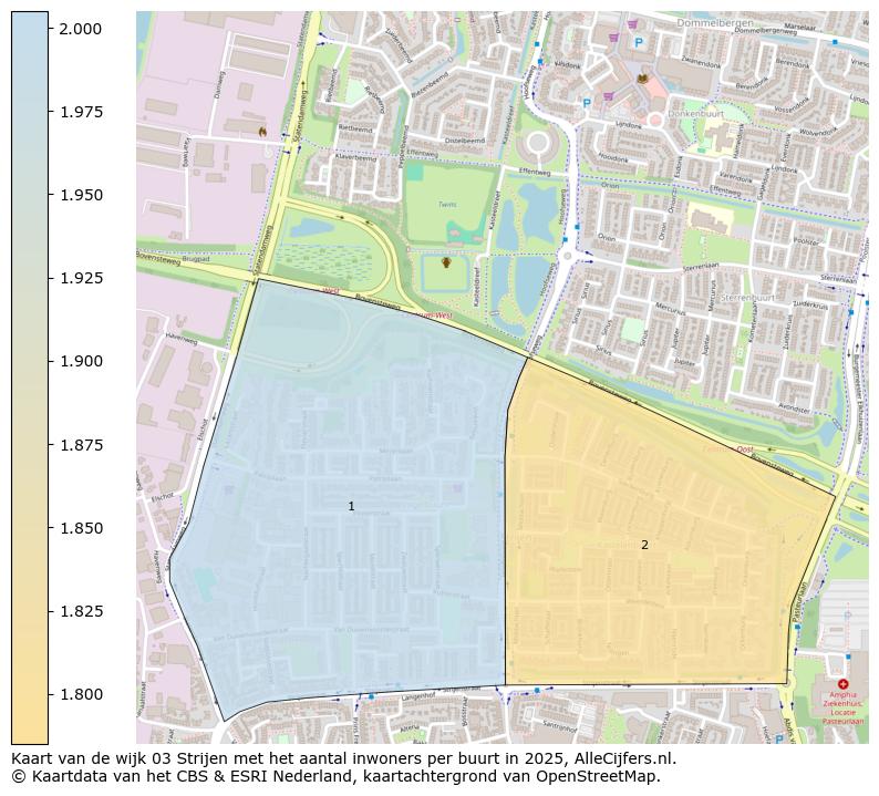 Afbeelding van de wijk Strijen op de kaart.