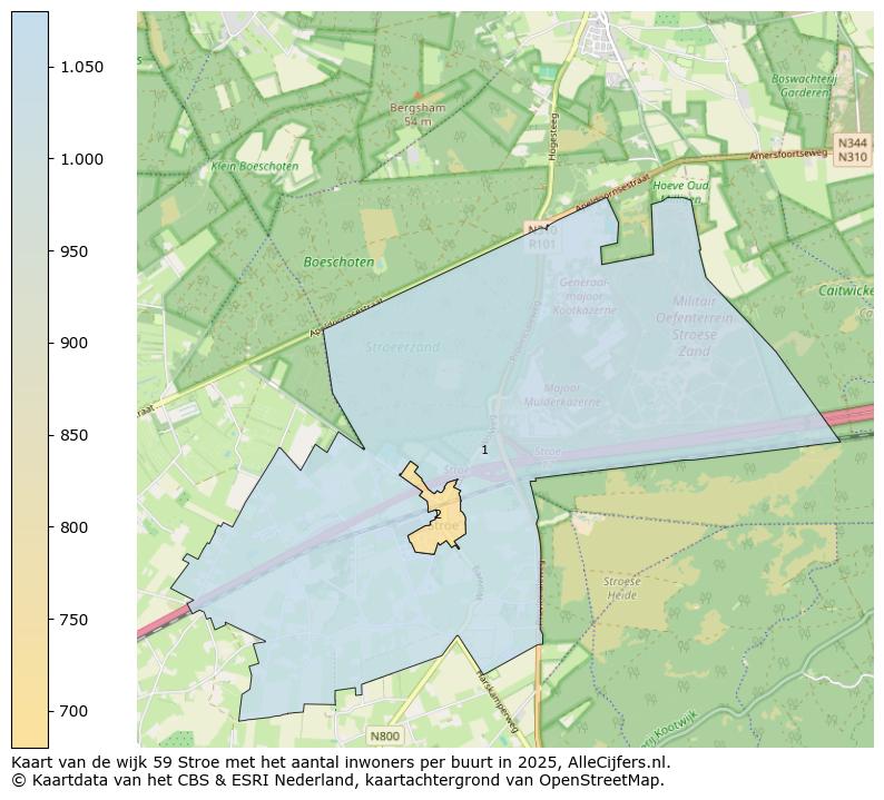 Afbeelding van de wijk Stroe op de kaart.