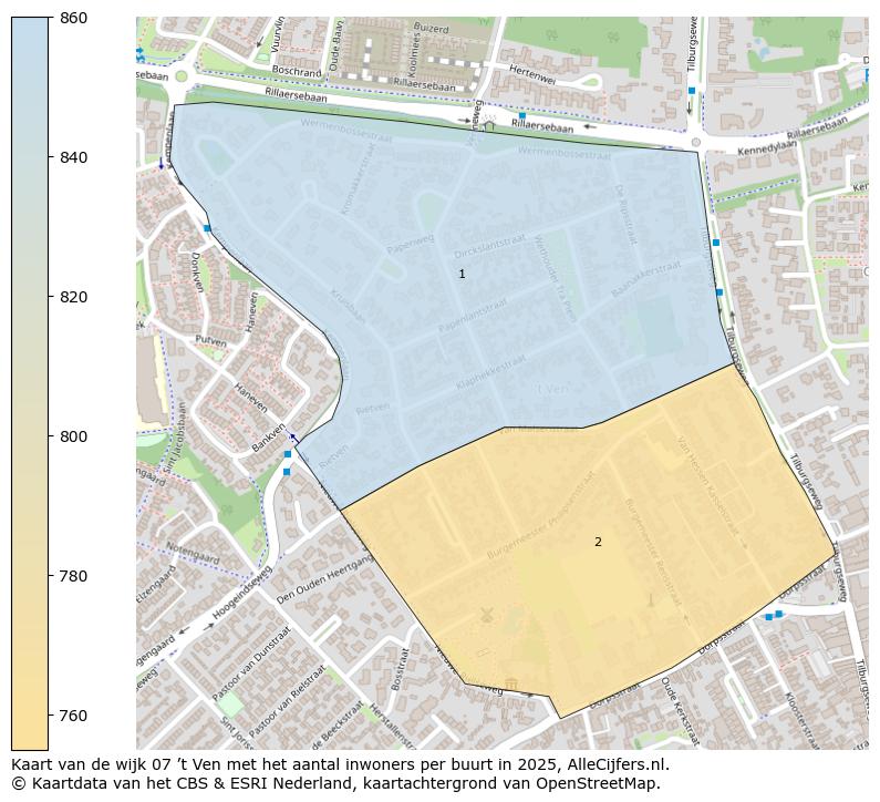 Afbeelding van de wijk ’t Ven op de kaart.