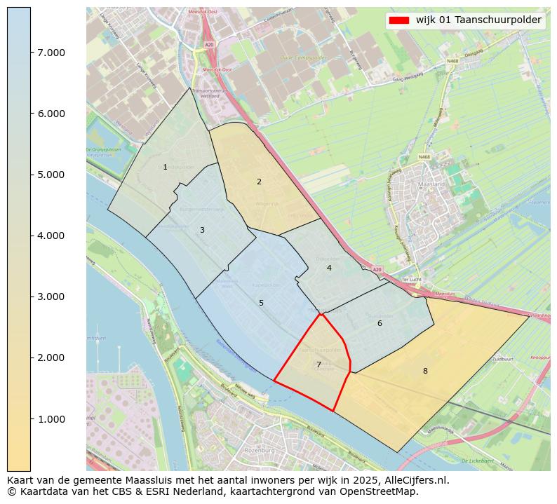 Afbeelding van de wijk Taanschuurpolder op de kaart.