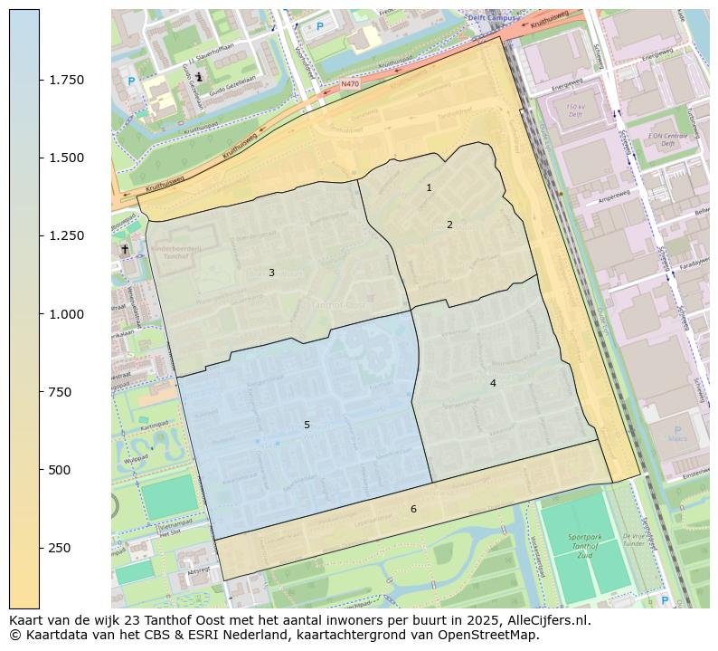 Afbeelding van de wijk Tanthof-Oost op de kaart.