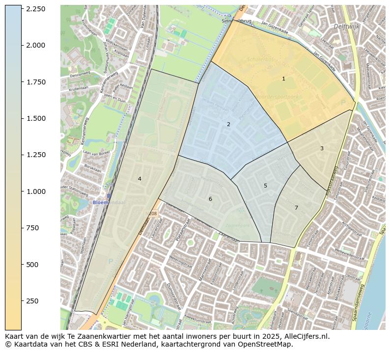 Afbeelding van de wijk Te Zaanenkwartier op de kaart.