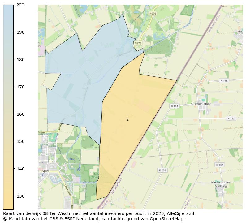 Afbeelding van de wijk Ter Wisch op de kaart.