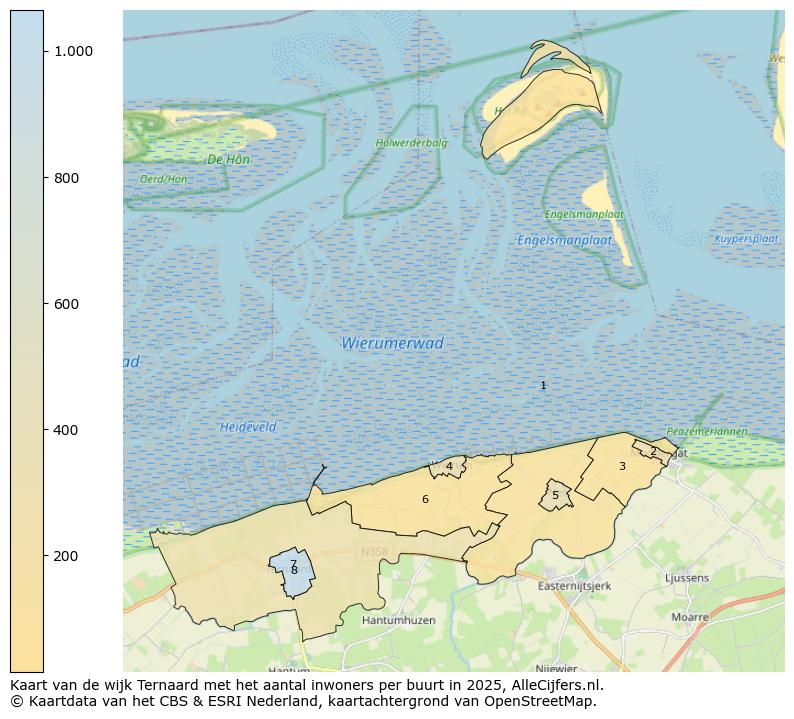 Afbeelding van de wijk Ternaard op de kaart.