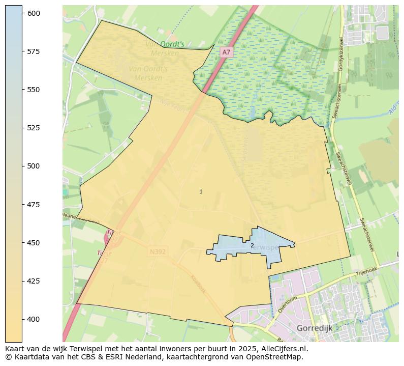 Afbeelding van de wijk Terwispel op de kaart.